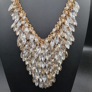 Natasha Couture Gold and Silver Statement Necklace